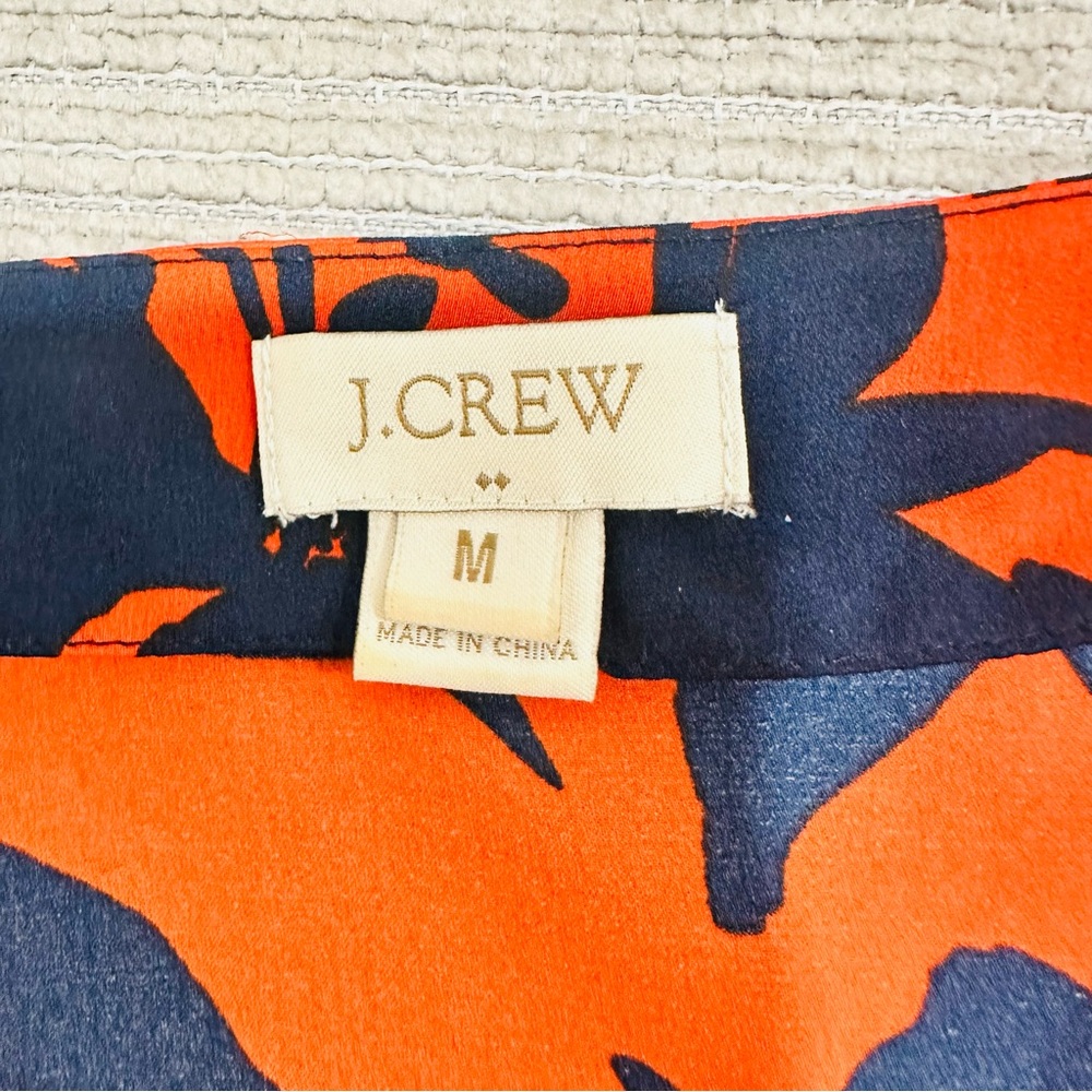 J.Crew Original Top Blouse Red‎ Short Sleeve for women Size M - Picture 3 of 6